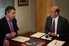 Foto: El Presidente del EBB de EAJ-PNV, Iigo Urkullu, con el Secretario de Desarrollo del Gobierno de Pen