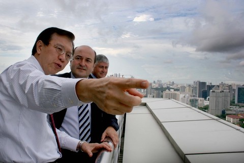 Foto: Vista panormica  de la ciudad de Singapur 